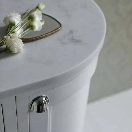 Burlington Wall Hung Corner Vanity Unit - Sand - Left Hand 1000mm with Worktop 4 Burlington Wall Hung Corner Vanity Unit - Sand - Left Hand 1000mm with Worktop - Image 2