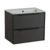 Roper Rhodes Frame 600mm Wall Mounted Vanity Unit & Isocast Basin - Gloss Dark Clay 1 Roper Rhodes Frame 600mm Wall Mounted Vanity Unit & Isocast Basin - Gloss Dark Clay -Wall Hung Vanity Units Shop FRM600CLY P