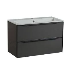Roper Rhodes Frame 800mm Wall Mounted Vanity Unit & Isocast Basin - Gloss Dark Clay 7 Roper Rhodes Frame 800mm Wall Mounted Vanity Unit & Isocast Basin - Gloss Dark Clay -Wall Hung Vanity Units Shop FRM800CLY D1 460