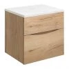 Crosswater Glide II Wall Hung Countertop Vanity Unit - Windsor Oak with Marble Worktop 1 Crosswater Glide II Wall Hung Countertop Vanity Unit - Windsor Oak with Marble Worktop -Wall Hung Vanity Units Shop GL2 50 WO P