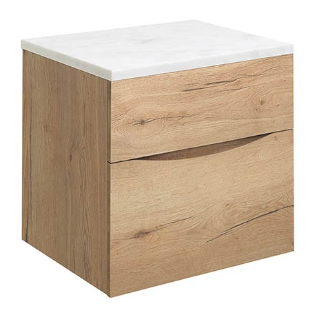 Crosswater Glide II Wall Hung Countertop Vanity Unit - Windsor Oak with Marble Worktop 3 Crosswater Glide II Wall Hung Countertop Vanity Unit - Windsor Oak with Marble Worktop