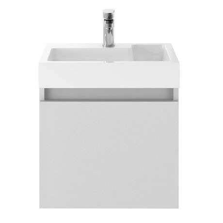 Milan Juno 500 x 360mm Grey Mist Wall Hung Vanity Unit 4 Milan Juno 500 x 360mm Grey Mist Wall Hung Vanity Unit - Image 2