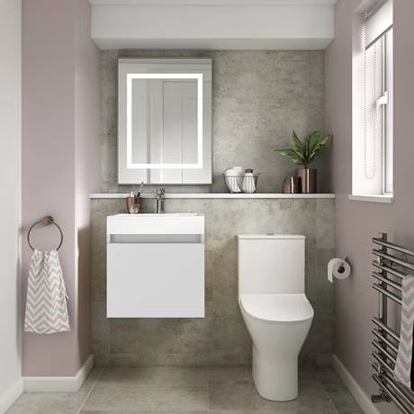 Milan Juno 500 x 360mm Grey Mist Wall Hung Vanity Unit 8 Milan Juno 500 x 360mm Grey Mist Wall Hung Vanity Unit - Image 6