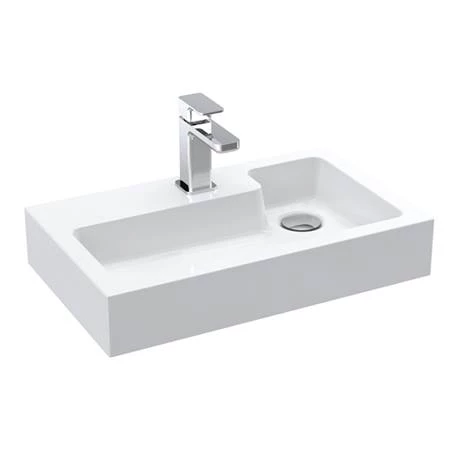 Milan Juno Slim Wall Hung Vanity Unit - Gloss White - 500 x 300mm 4 Milan Juno Slim Wall Hung Vanity Unit - Gloss White - 500 x 300mm - Image 2