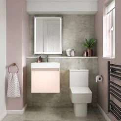 Milan Juno 500 x 360mm Blush Pink Wall Hung Vanity Unit 9 Milan Juno 500 x 360mm Blush Pink Wall Hung Vanity Unit -Wall Hung Vanity Units Shop JN5MP d2 460