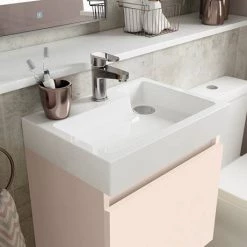Milan Juno 500 x 360mm Blush Pink Wall Hung Vanity Unit 10 Milan Juno 500 x 360mm Blush Pink Wall Hung Vanity Unit -Wall Hung Vanity Units Shop JN5MP d3 460