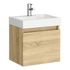 Milan Juno 500 x 360mm Natural Oak Wall Hung Vanity Unit