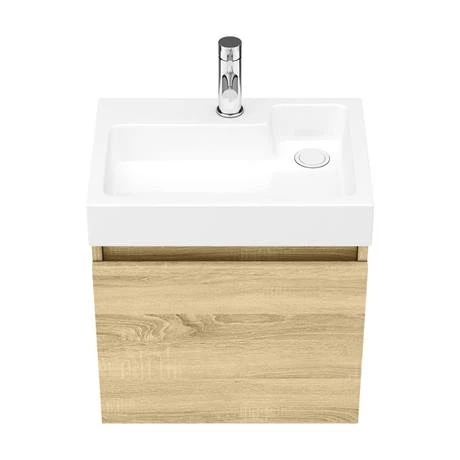 Milan Juno 500 x 360mm Natural Oak Wall Hung Vanity Unit 7 Milan Juno 500 x 360mm Natural Oak Wall Hung Vanity Unit - Image 5