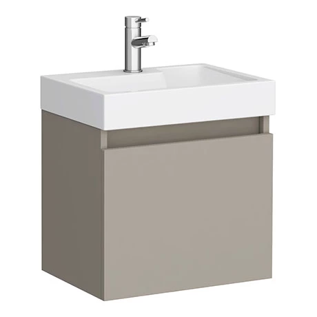 Milan Juno 500 x 360mm Stone Grey Wall Hung Vanity Unit 3 Milan Juno 500 x 360mm Stone Grey Wall Hung Vanity Unit
