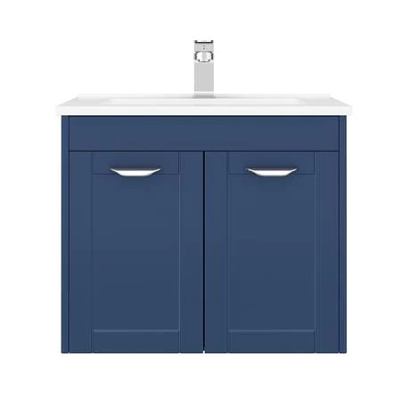 Keswick Blue 620mm Traditional Wall Hung 2 Door Vanity Unit 5 Keswick Blue 620mm Traditional Wall Hung 2 Door Vanity Unit - Image 3