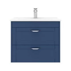 Keswick Blue 620mm Traditional Wall Hung 2 Drawer Vanity Unit 11 Keswick Blue 620mm Traditional Wall Hung 2 Drawer Vanity Unit -Wall Hung Vanity Units Shop KES BLU 6WH2D d3 460