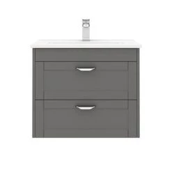 Keswick Grey 620mm Traditional Wall Hung 2 Drawer Vanity Unit 11 Keswick Grey 620mm Traditional Wall Hung 2 Drawer Vanity Unit -Wall Hung Vanity Units Shop KES GRY 6WH2D d4 460