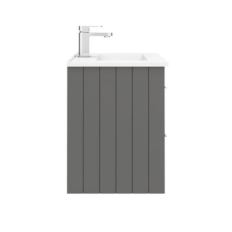 Keswick Grey 620mm Traditional Wall Hung 2 Drawer Vanity Unit 7 Keswick Grey 620mm Traditional Wall Hung 2 Drawer Vanity Unit - Image 5