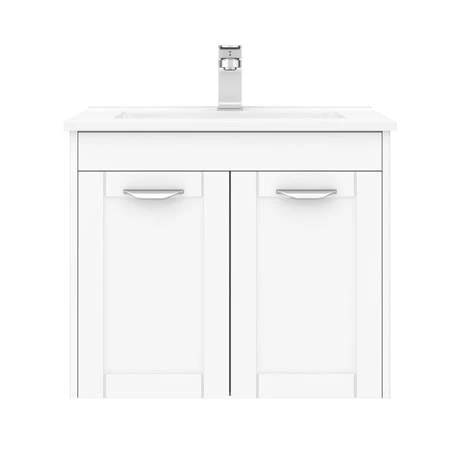 Keswick White 620mm Traditional Wall Hung 2 Door Vanity Unit 6 Keswick White 620mm Traditional Wall Hung 2 Door Vanity Unit - Image 4
