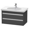 Duravit Ketho 800mm 2-Drawer Wall Mounted Vanity Unit with D-Code Basin - Graphite Matt 2 Duravit Ketho 800mm 2-Drawer Wall Mounted Vanity Unit with D-Code Basin - Graphite Matt -Wall Hung Vanity Units Shop KT6647GRA P