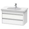 Duravit Ketho 800mm 2-Drawer Wall Mounted Vanity Unit with D-Code Basin - White Matt 1 Duravit Ketho 800mm 2-Drawer Wall Mounted Vanity Unit with D-Code Basin - White Matt -Wall Hung Vanity Units Shop KT6647WHI P