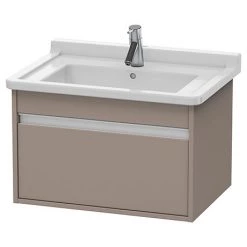 Duravit Ketho 800mm 1-Drawer Wall Mounted Vanity Unit with Starck 3 Basin - Basalt Matt