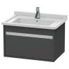 Duravit Ketho 800mm 1-Drawer Wall Mounted Vanity Unit with Starck 3 Basin - Graphite Matt 2 Duravit Ketho 800mm 1-Drawer Wall Mounted Vanity Unit with Starck 3 Basin - Graphite Matt -Wall Hung Vanity Units Shop KT6664GRA P