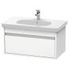 Duravit Ketho 800mm 1-Drawer Wall Mounted Vanity Unit with D-Code Basin - White Matt 1 Duravit Ketho 800mm 1-Drawer Wall Mounted Vanity Unit with D-Code Basin - White Matt -Wall Hung Vanity Units Shop KT6667WHI P