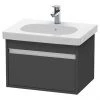 Duravit Ketho 600mm 1-Drawer Wall Mounted Vanity Unit with D-Code Basin - Graphite Matt 1 Duravit Ketho 600mm 1-Drawer Wall Mounted Vanity Unit with D-Code Basin - Graphite Matt -Wall Hung Vanity Units Shop KT6670GRA P