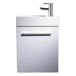 Tavistock Kobe 450mm Wall Mounted Unit & Basin - Gloss White