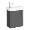 Milan W400 x D222mm Gloss Grey Compact Wall Hung Basin Unit 1 Milan W400 x D222mm Gloss Grey Compact Wall Hung Basin Unit -Wall Hung Vanity Units Shop MIL013 np