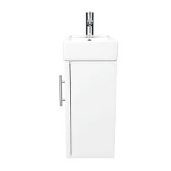 Milan Modern Wall Hung Basin Vanity Unit - Gloss White (W400 x D222mm) 13 Milan Modern Wall Hung Basin Vanity Unit - Gloss White (W400 x D222mm) -Wall Hung Vanity Units Shop MILWHGW D4 460