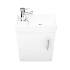 Milan Modern Wall Hung Basin Vanity Unit - Gloss White (W400 x D222mm) 11 Milan Modern Wall Hung Basin Vanity Unit - Gloss White (W400 x D222mm) -Wall Hung Vanity Units Shop MILWHGW D5 460