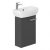 Britton MyHome Cloakroom Wall Hung Vanity Unit - Grey 2 Britton MyHome Cloakroom Wall Hung Vanity Unit - Grey -Wall Hung Vanity Units Shop MY45WHG P