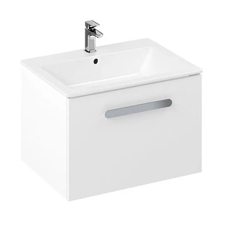 Britton MyHome 600mm Wall Hung Single Drawer Vanity Unit - White 2 Britton MyHome 600mm Wall Hung Single Drawer Vanity Unit - White