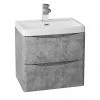 Monza Concrete Effect 500mm Wide Wall Mounted Vanity Unit