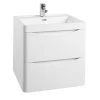 Monza Gloss White 500mm Wide Wall Mounted Vanity Unit 1 Monza Gloss White 500mm Wide Wall Mounted Vanity Unit -Wall Hung Vanity Units Shop MZ5GWWH1 prod1