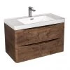 Monza Chestnut 750mm Wide Wall Mounted Vanity Unit -Wall Hung Vanity Units Shop MZ75CTWH1 p