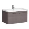 Monza 800mm Wall Hung 1 Drawer Vanity Unit (Stone Grey Woodgrain - Depth 450mm) 1 Monza 800mm Wall Hung 1 Drawer Vanity Unit (Stone Grey Woodgrain - Depth 450mm) -Wall Hung Vanity Units Shop MZ800WH1DG n p