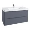 Monza Matt Grey 900mm Wide Wall Mounted Vanity Unit 2 Monza Matt Grey 900mm Wide Wall Mounted Vanity Unit -Wall Hung Vanity Units Shop MZ9MGWH1 p