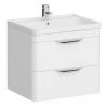 Monza Wall Hung 2 Drawer Vanity Unit w. Chrome Handles W600 x D445mm 1 Monza Wall Hung 2 Drawer Vanity Unit w. Chrome Handles W600 x D445mm -Wall Hung Vanity Units Shop Monza Wall Hung 2 Drawer Vanity Unit with Basin W600 x D445mm p