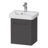 Duravit No.1 450mm Graphite Matt Wall Mounted Vanity Unit with Basin -Wall Hung Vanity Units Shop N450GRA P