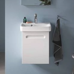 Duravit No.1 450mm White Matt Wall Mounted Vanity Unit with Basin 9 Duravit No.1 450mm White Matt Wall Mounted Vanity Unit with Basin -Wall Hung Vanity Units Shop N450WHIL D1 460