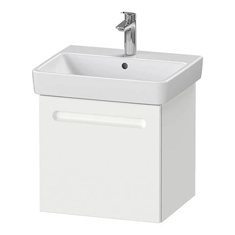 Duravit No.1 550mm White Matt 1-Drawer Wall Mounted Vanity Unit with Basin 3 Duravit No.1 550mm White Matt 1-Drawer Wall Mounted Vanity Unit with Basin
