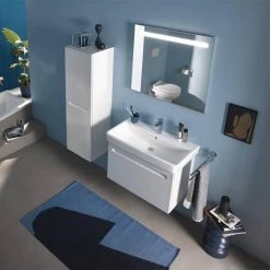 Duravit No.1 800mm White Matt 1-Drawer Wall Mounted Vanity Unit with Basin -Wall Hung Vanity Units Shop N800WHI D1 460