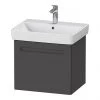 Duravit No.1 600mm Graphite Matt 1-Drawer Wall Mounted Vanity Unit with Basin (Trap Cut-Out) 1 Duravit No.1 600mm Graphite Matt 1-Drawer Wall Mounted Vanity Unit with Basin (Trap Cut-Out) -Wall Hung Vanity Units Shop NT600GRA P