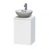 Miller New York Wall Hung Countertop Basin Unit - White - 400mm inc. Basin -Wall Hung Vanity Units Shop NY40WTWHILH P