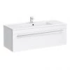 Nova 1000mm Wall Hung Vanity Sink With Cabinet - Modern High Gloss White -Wall Hung Vanity Units Shop Nova Gloss White Wall Mounted Basin Unit W1000xD400mm p