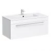 Nova 800mm Wall Hung Vanity Sink with Cabinet - Modern High Gloss White -Wall Hung Vanity Units Shop Nova High Gloss White Wall Mounted Basin Unit W800xD400mm p