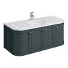 Period Bathroom Co. 1220mm Curved Wall Hung Vanity with White Marble Basin Top - Dark Grey 2 Period Bathroom Co. 1220mm Curved Wall Hung Vanity with White Marble Basin Top - Dark Grey -Wall Hung Vanity Units Shop PBC12GCRVWH prod