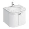 Period Bathroom Co. 620mm Curved Wall Hung Vanity with White Marble Basin Top - White 2 Period Bathroom Co. 620mm Curved Wall Hung Vanity with White Marble Basin Top - White -Wall Hung Vanity Units Shop PBC6WCRVWH p