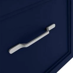 Period Bathroom Co. Wall Hung Vanity - Matt Blue - 800mm 1 Drawer with Chrome Handle -Wall Hung Vanity Units Shop PBC8WHBLU1D d2 460