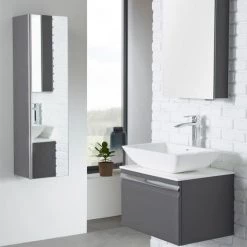 Roper Rhodes Pursuit Wall Hung Countertop Vanity Unit - Gloss White - 600mm Solid Worktop 7 Roper Rhodes Pursuit Wall Hung Countertop Vanity Unit - Gloss White - 600mm Solid Worktop -Wall Hung Vanity Units Shop PURS 600 CE D1NN 460