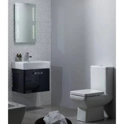 Tavistock Q60 575mm Wall Mounted Unit & Basin - Graphite -Wall Hung Vanity Units Shop Q60 WM GR D2 460