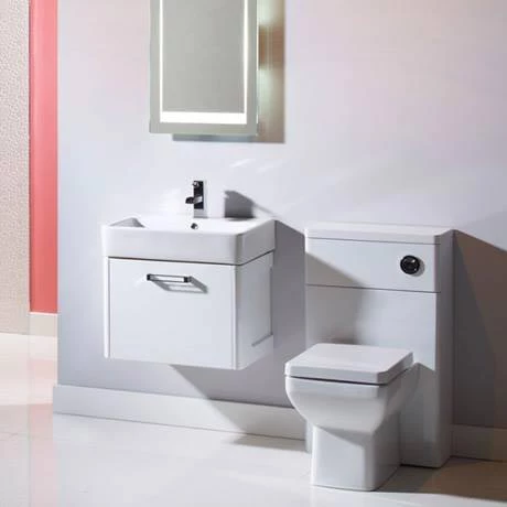 Tavistock Q60 575mm Wall Mounted Unit & Basin - Gloss White 5 Tavistock Q60 575mm Wall Mounted Unit & Basin - Gloss White - Image 3